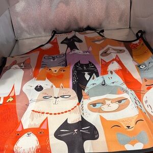 Colorful Cat Print Apron
